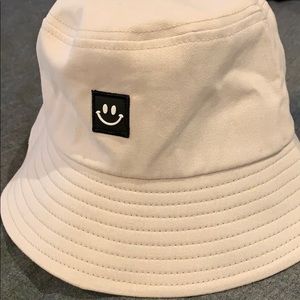 Creamy White Smiley Face Bucket Hat